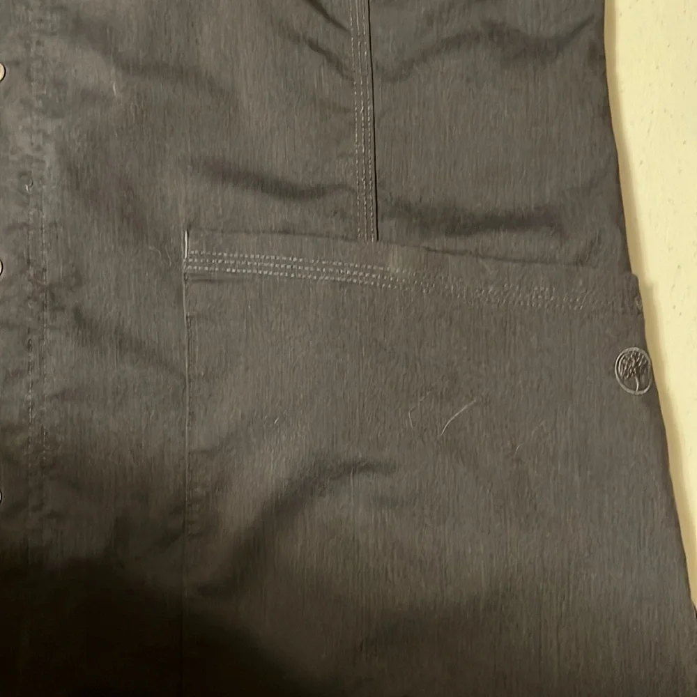 Healing hands scrub jacket. Charcoal, sz xl